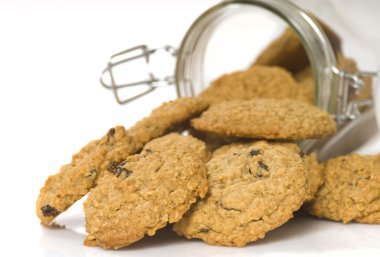 Delicious oatmeal raisin cookies clipart