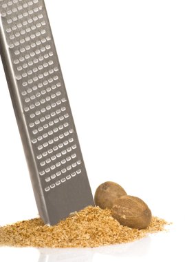 Freshly grated nutmeg clipart