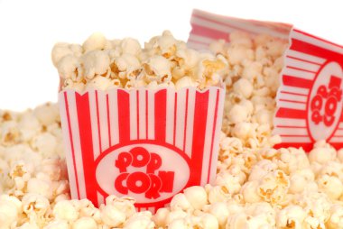 Two boxes of movie popcorn clipart