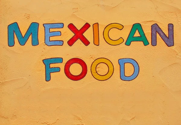 Sinal de comida mexicana — Fotografia de Stock