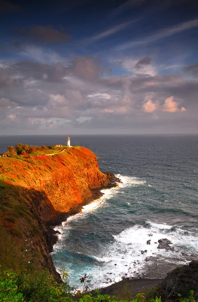 Lighthouse at Kilauea Bay — Stock Photo, Image