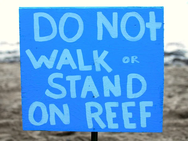 Não fique em sinal de recife — Fotografia de Stock