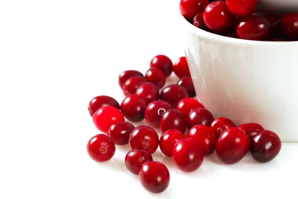 stock image Cranberries in a white bowl