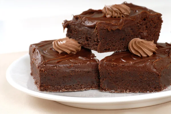 Chocolate fudge brownies — Stock Photo, Image