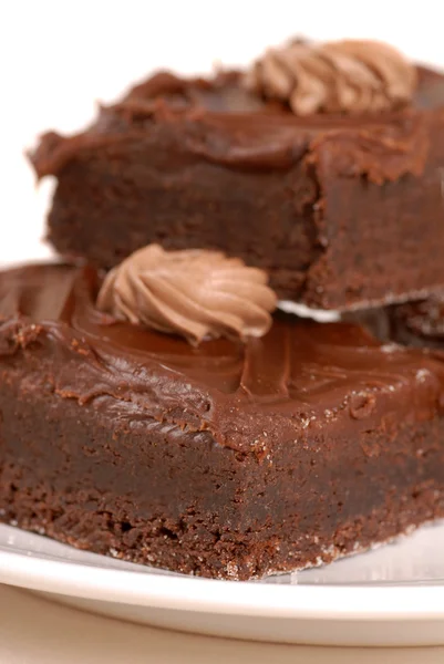 Chocolate fudge brownies — Stock Photo, Image