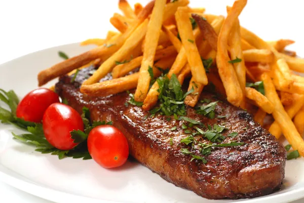 Steak and Fries — Stock Photo, Image