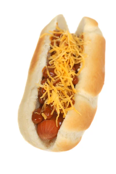 Chili hot dog — Stock Photo, Image