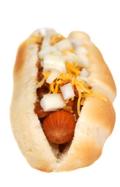Queso chile hot dog — Foto de Stock