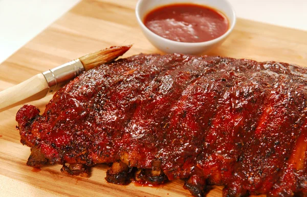 Slab of BBQ spare ribs — Stock Photo, Image