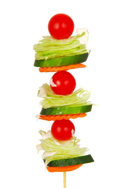 Salada em um pau — Fotografia de Stock