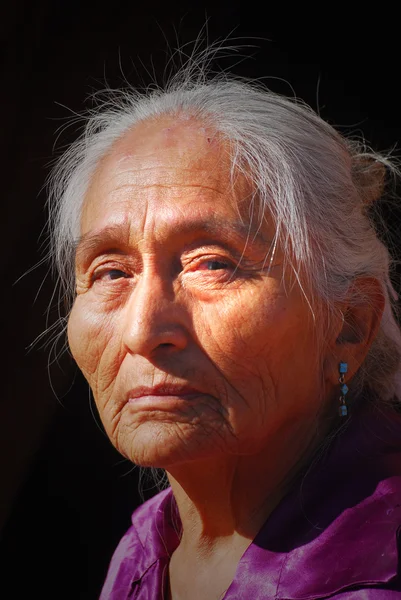 Elderly Navajo woman — Stock Photo, Image