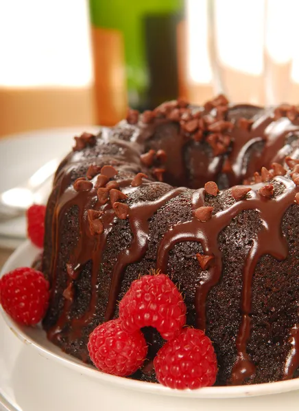 Κέικ σοκολάτας με σαμπάνια — Φωτογραφία Αρχείου