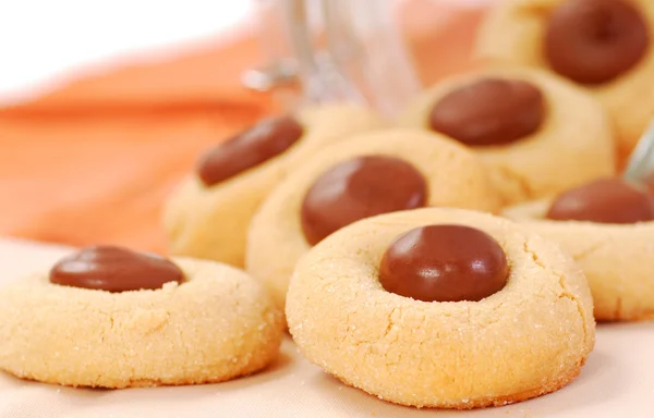 Biscoitos de manteiga de amendoim com chocolate — Fotografia de Stock