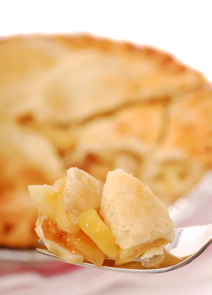 Tranche de tarte aux pommes — Photo