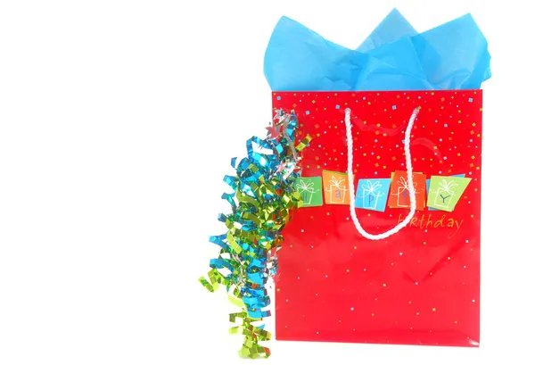 Bevásárló táska egy születésnapi rendezvény — Stock Fotó