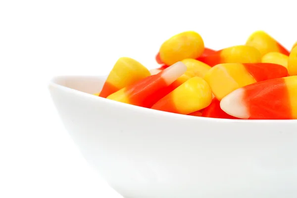 Halloween candy corn in a bowl — Stock Photo, Image