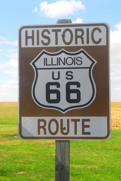 Señal de Illinois Ruta 66 — Foto de Stock
