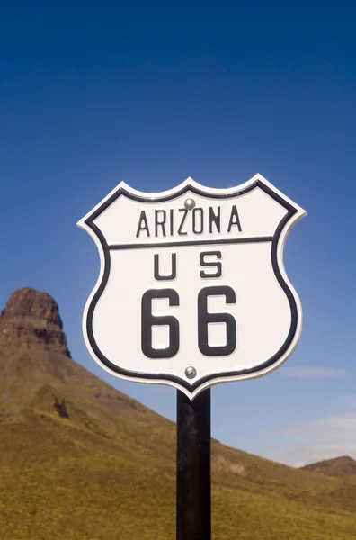 Rota histórica 66 sinal no Arizona — Fotografia de Stock