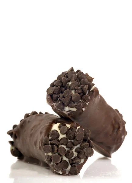 Two Chocolate Cannolis — Stock Photo, Image