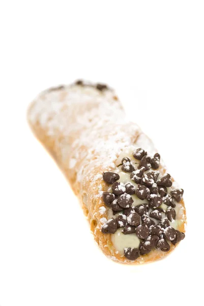 Cannoli with chocolate chips — Stock Photo, Image