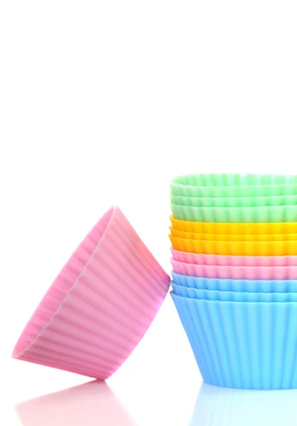 Pila de liners de cupcakes de colores — Foto de Stock