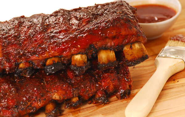 Slabs of BBQ Spare ribs Stock Image