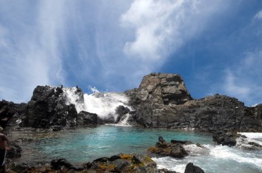 The Natural Pool in Aruba clipart