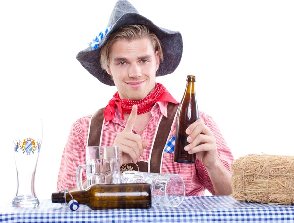 Drunken bavarian man — Stock Photo, Image