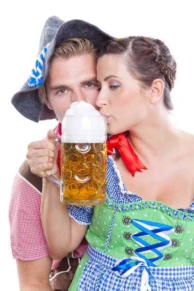 Drinking a beer — Stock Photo, Image