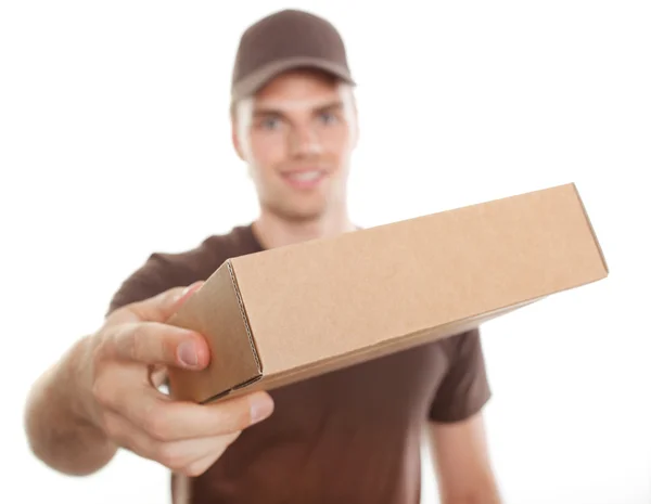 A delivery man is — Stock Photo, Image
