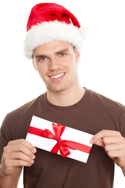 Aantrekkelijke Kerstmis man — Stockfoto