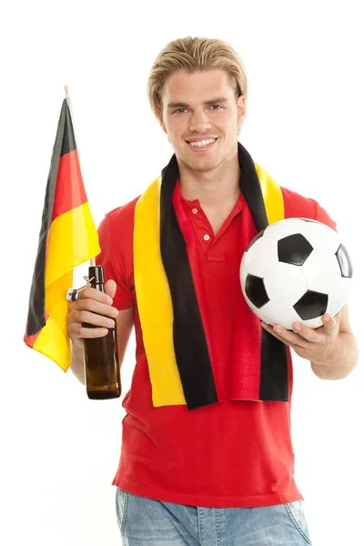 Lykkelig tysk fan – stockfoto