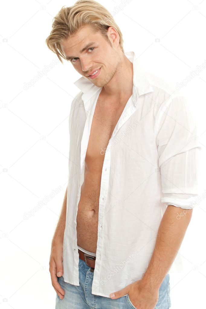 Blonde male model Stock Photos, Royalty Free Blonde male model Images |  Depositphotos