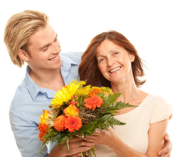 Mother and son enjoy — Stock Photo, Image