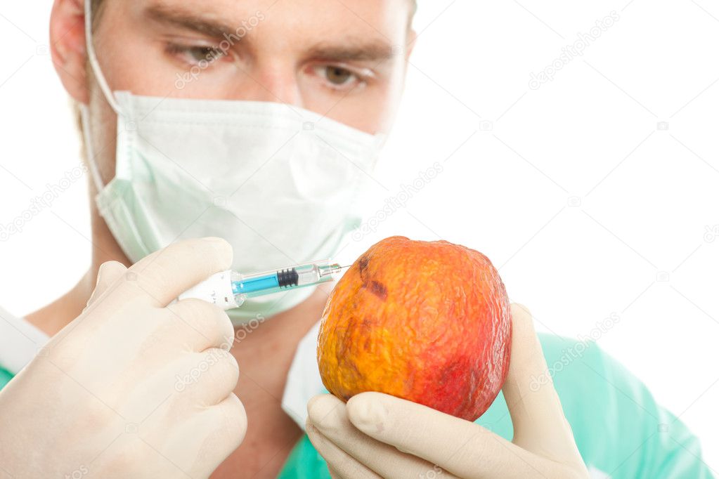 Injection for an apple
