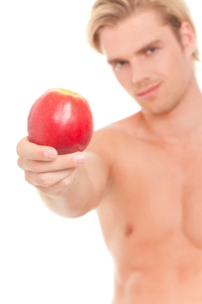 Homme à la pomme — Photo