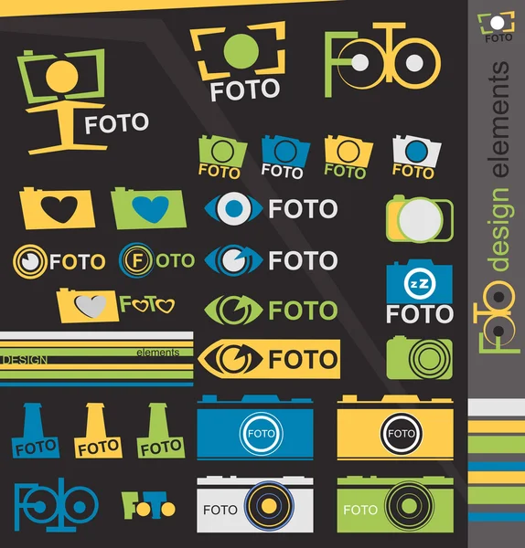 Eléments de conception caméra — Image vectorielle