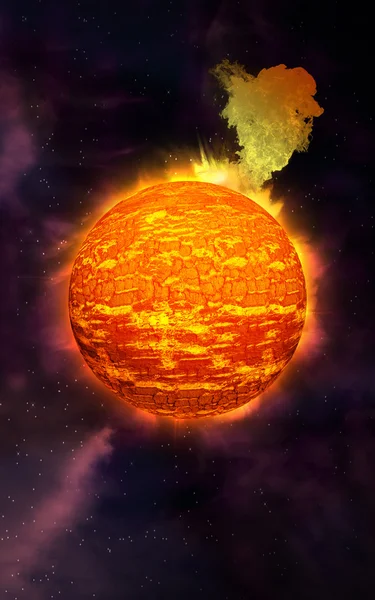 Exploderande solen — Stockfoto