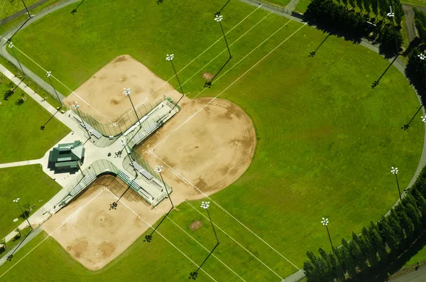 Vista aérea abstracta de los campos de béisbol — Foto de Stock