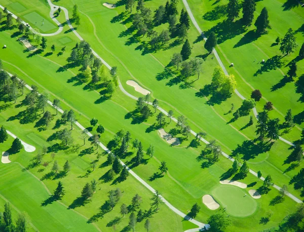 Vzdušné golfové během pozdního odpoledne — Stock fotografie