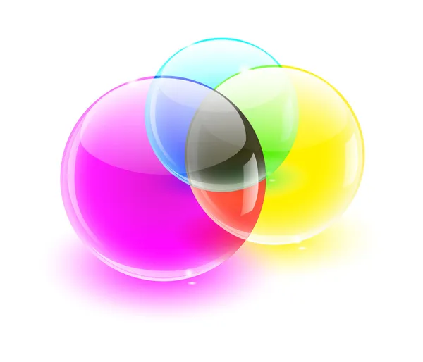 stock vector Color glass balls color MIX