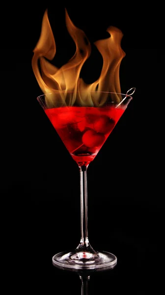 Burning drink — Stock Photo, Image
