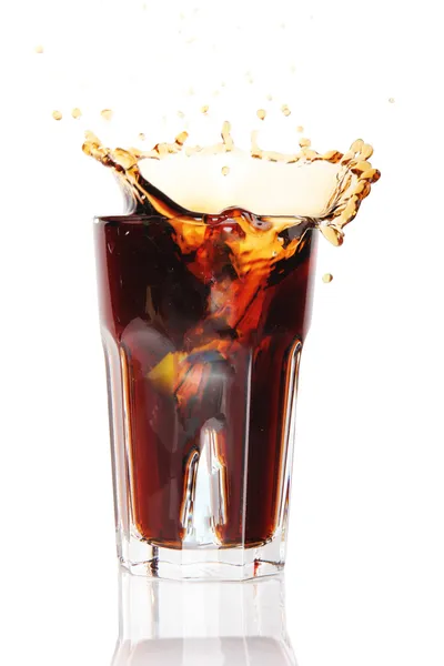 Cola splash — Zdjęcie stockowe