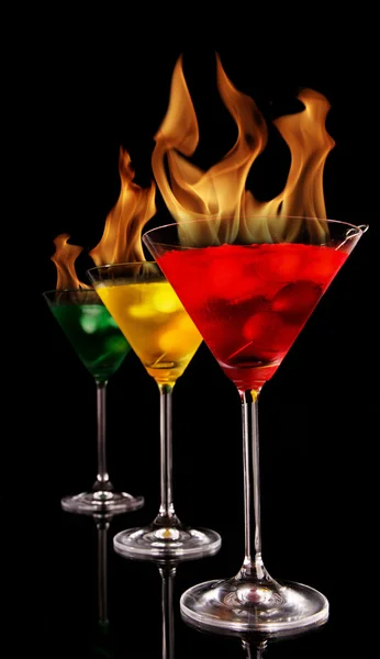 Bebidas em chamas — Fotografia de Stock