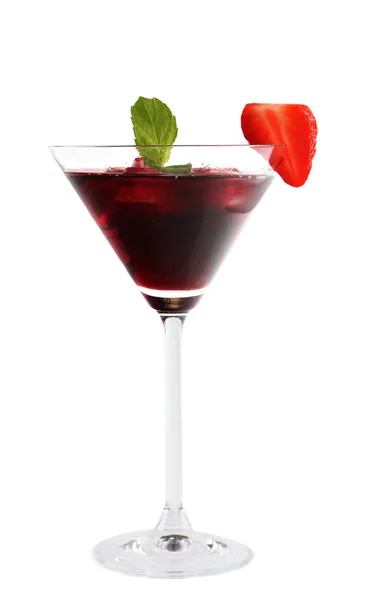 Alkoholisches Getränk mit Erdbeere — Stockfoto