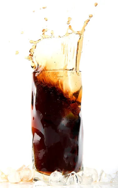 Cola sıçrama — Stok fotoğraf