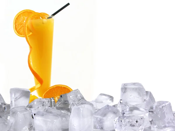 Turuncu buz kokteyl — Stok fotoğraf