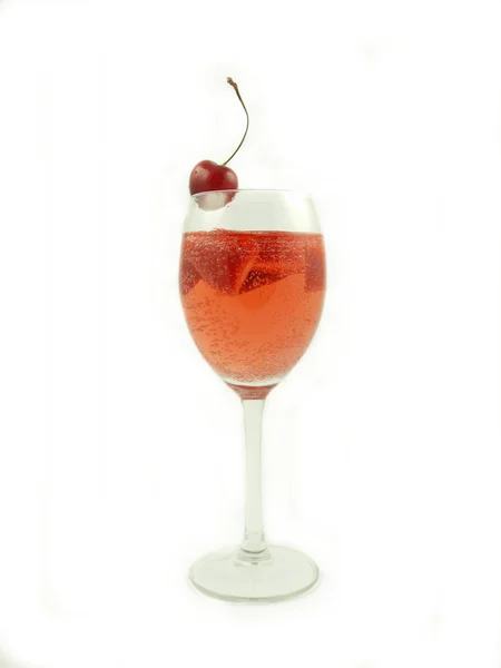 Vino rosa en copa — Foto de Stock