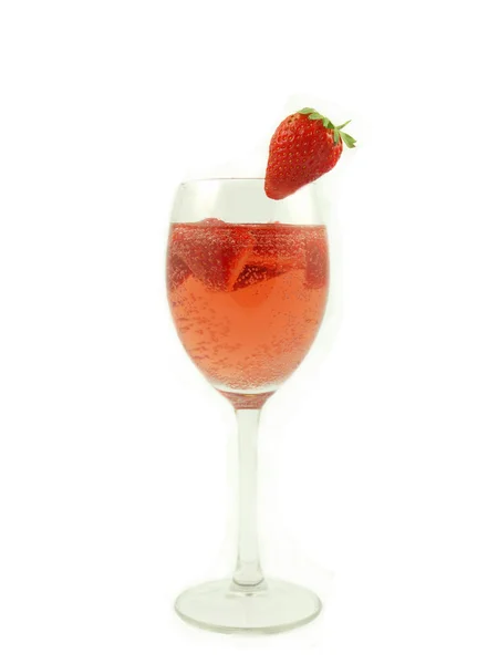 Rose wine in glass — Stock Photo, Image