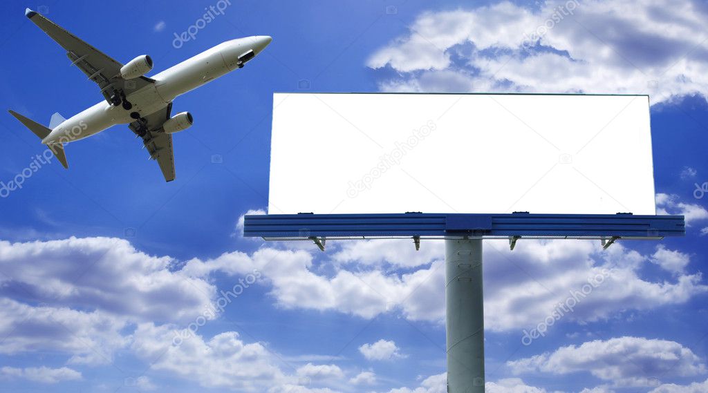 Airplane with billboard